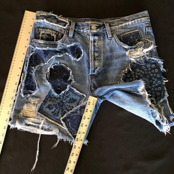 Free People Heart Breaker Patched & Embroidered Shorts Sz 26 - Picture 10 of 14
